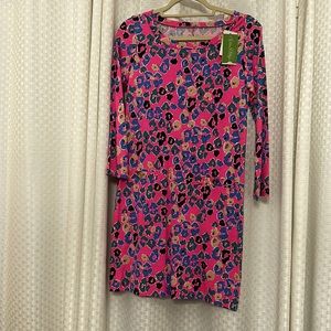 Lilly Pulitzer Corinne dress size small print is Sunkissed print